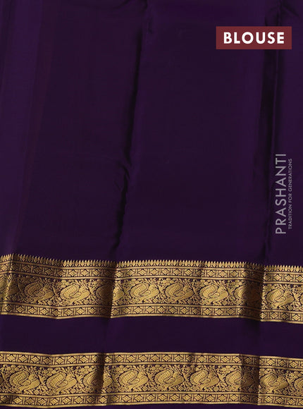 Rust & Purple Kanchipuram Silk - Buttas