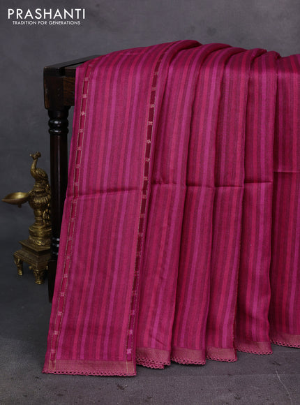 Pink Pure Munga Tussar Silk - Prints