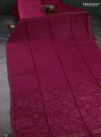 Pink Pure Munga Tussar Silk - Prints
