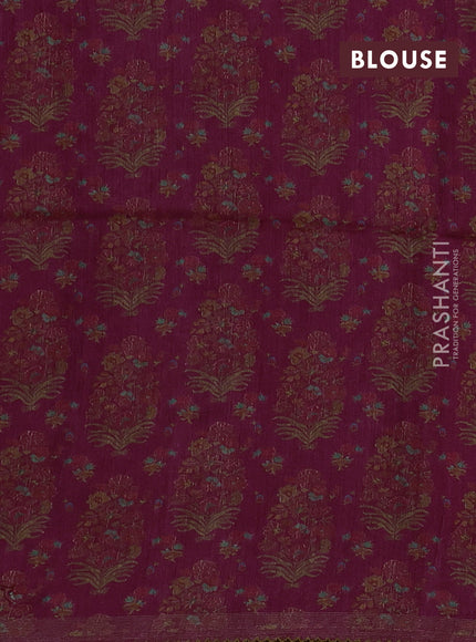 Pink Pure Munga Tussar Silk - Kantha Embroidery