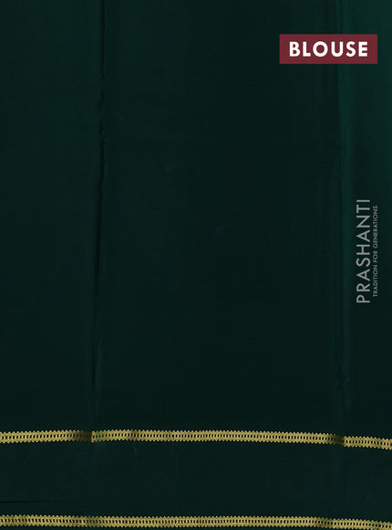 Green Pure Mysore Silk - Embroidery
