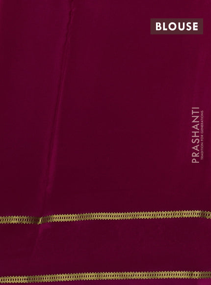 Pink Pure Mysore Silk - Embroidery