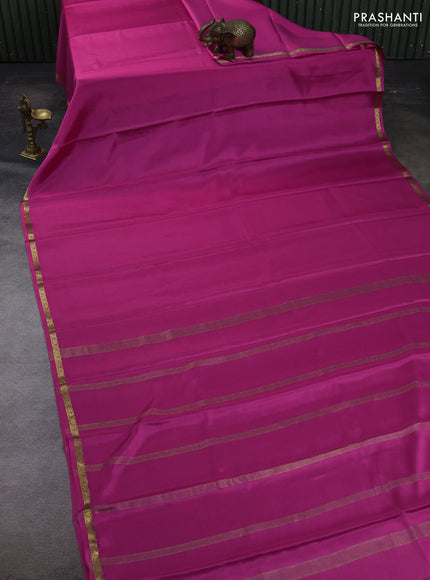 Pink Pure Mysore Silk - Embroidery