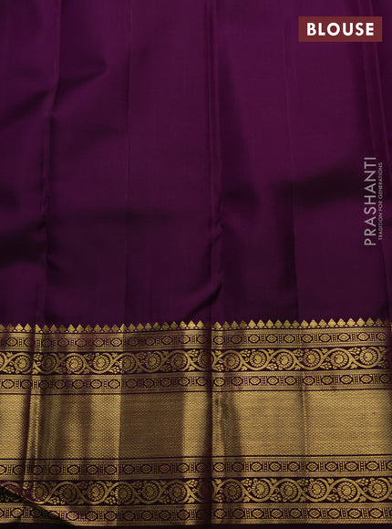 Pink & Wine  Pure Kanchipuram Silk Saree - Brocade