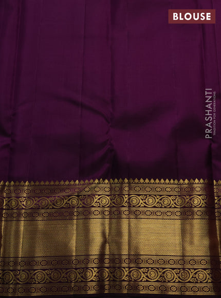 Pink & Wine  Pure Kanchipuram Silk Saree - Brocade