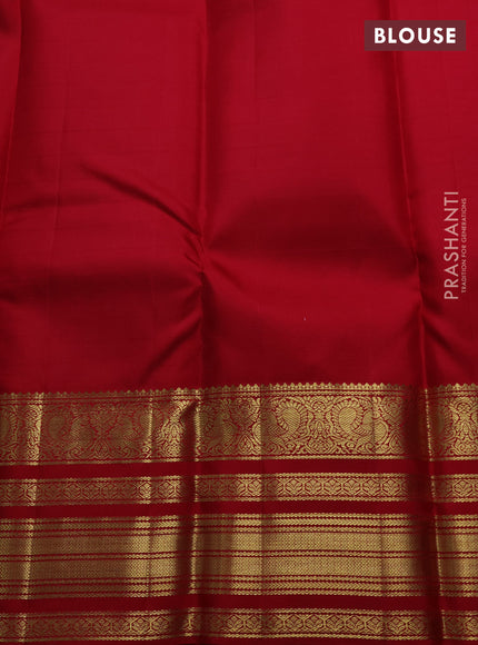 Red Pure Kanchipuram Silk Saree - Brocade