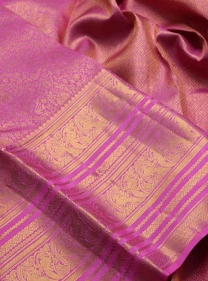 Pink Pure Kanchipuram Silk Saree - Brocade
