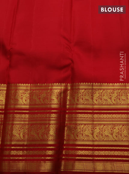 Red Pure Kanchipuram Silk Saree - Brocade