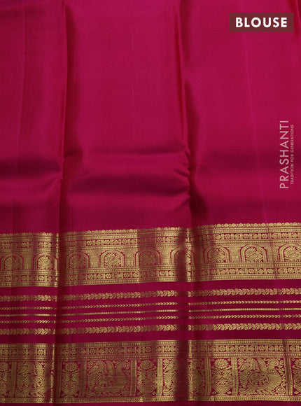 Magenta Pink Pure Kanchipuram Silk Saree - Brocade