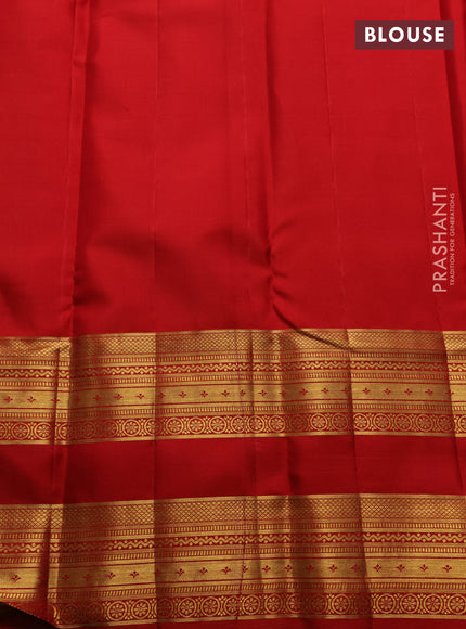 Red Pure Kanchipuram Silk Saree - Brocade