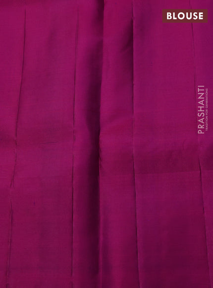 Maroon &  Pure Kanchipuram Silk Saree - Brocade