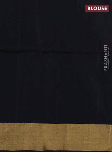 Pink & Black Ikat Soft Silk Saree