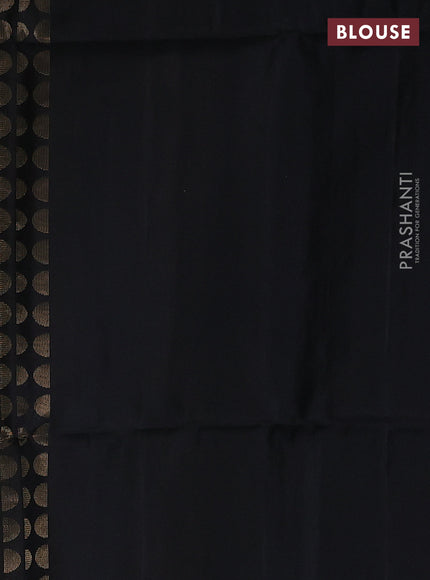 Yellow & Black Ikat Soft Silk Saree