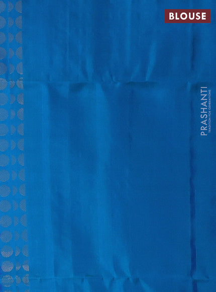 Purple & Cs Blue Ikat Soft Silk Saree