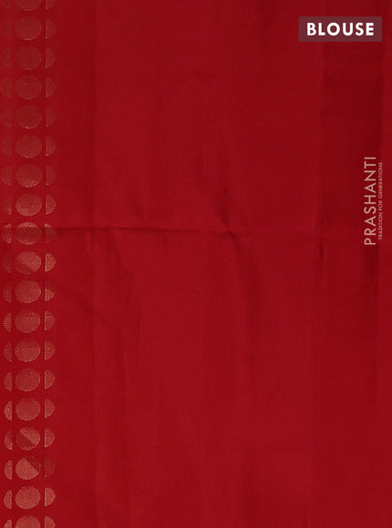 Yellow & Red Ikat Soft Silk Saree
