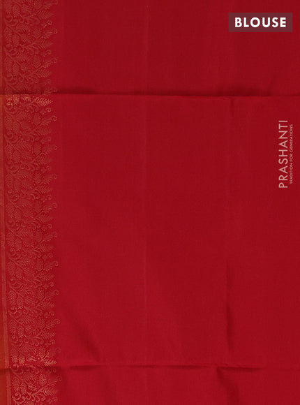 Mustard  & Red Ikat Soft Silk Saree
