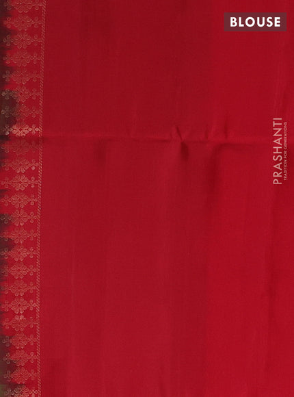 Green & Red Ikat Soft Silk Saree