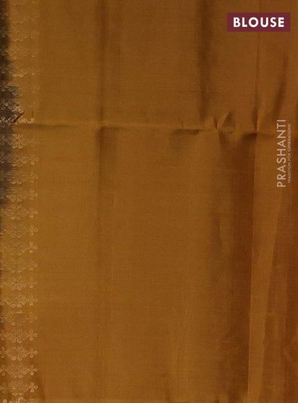 Black & Mustard Ikat Soft Silk Saree