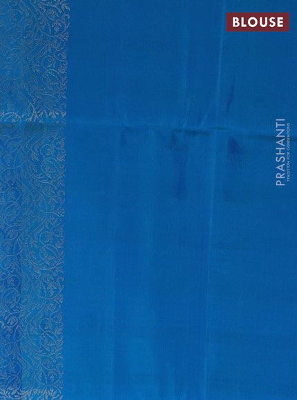 Navy Blue & Cs Blue Ikat Soft Silk Saree
