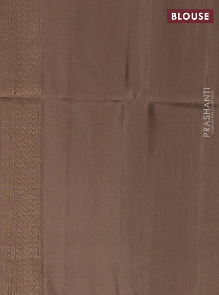 Rust & Beige Ikat Soft Silk Saree