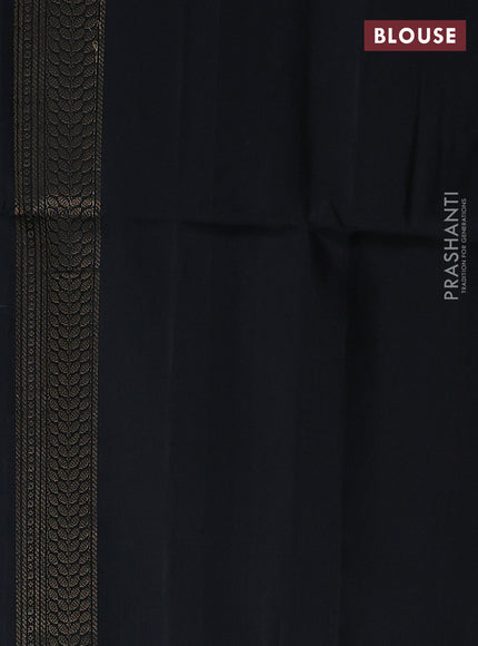 Cs Blue & Black Ikat Soft Silk Saree