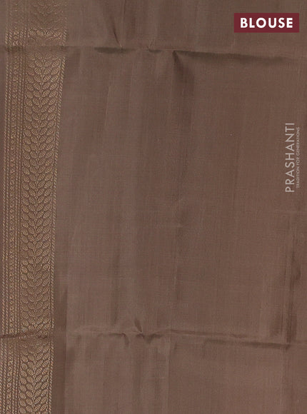 Black & Beige Ikat Soft Silk Saree