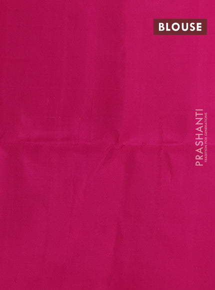 Grey & Pink Ikat Soft Silk Saree