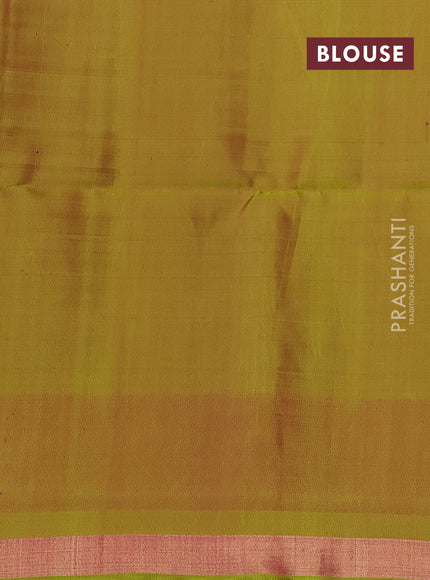 Green Ikat Soft Silk Saree