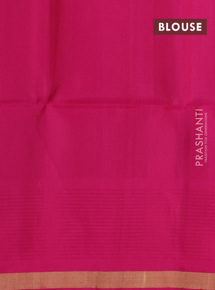 Cs Blue & Pink Ikat Soft Silk Saree
