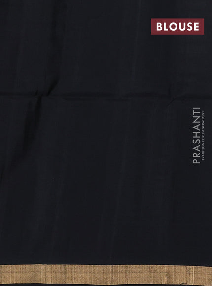 Grey & Black Ikat Soft Silk Saree