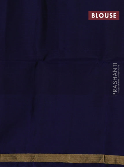 Pink & Blue Ikat Soft Silk Saree