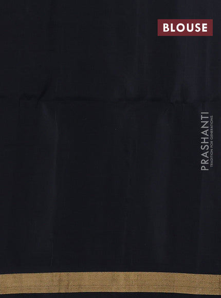 Grey & Black Ikat Soft Silk Saree
