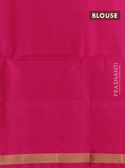 Green & Pink Ikat Soft Silk Saree