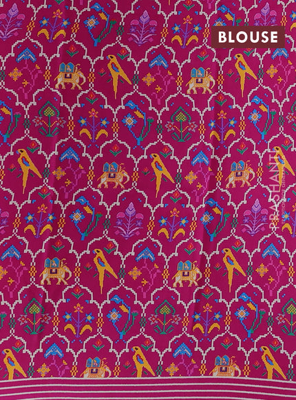 Pink Pure Mysore Silk - Printed Blouse