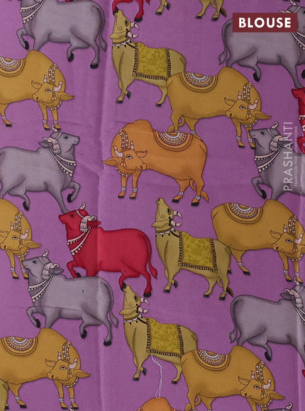 Lilac Pure Mysore Silk - Printed Blouse