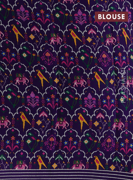 Violet Pure Mysore Silk - Printed Blouse