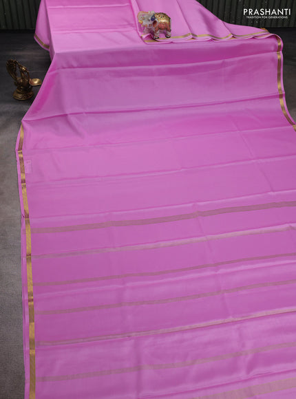 Pink Mysore Silk - Embroidery Blouse