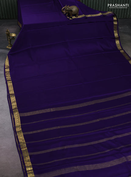Violet Mysore Silk - Embroidery Blouse