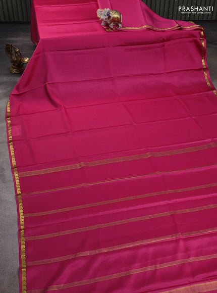 Pink Mysore Silk - Embroidery Blouse