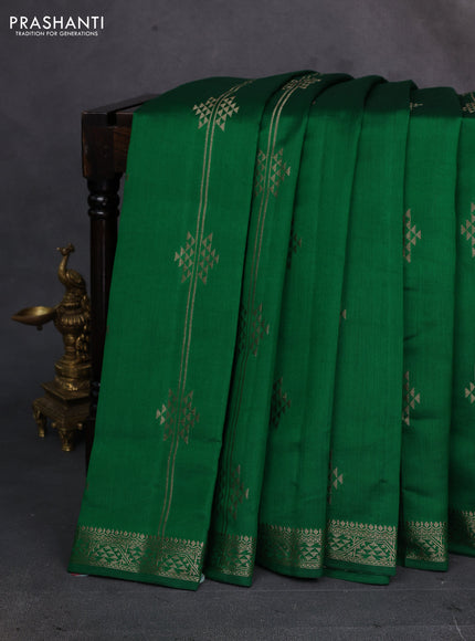 Green Chiniya Silk - Zari Weaves
