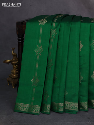 Green Chiniya Silk - Zari Weaves