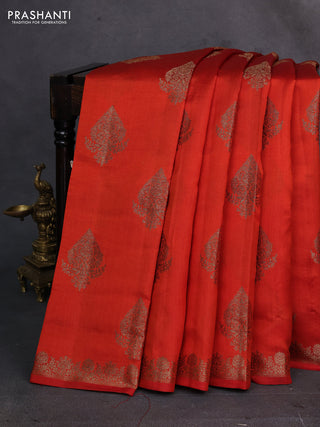 Rustic Orange Chiniya Silk - Buttas
