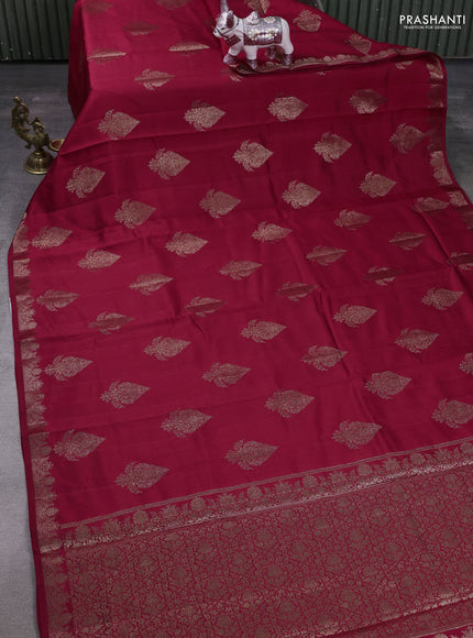 Red Chiniya Silk - Buttas