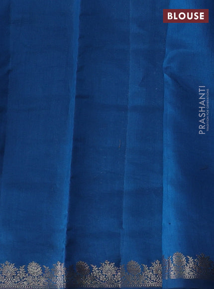 Peacock Blue Chiniya Silk - Buttas
