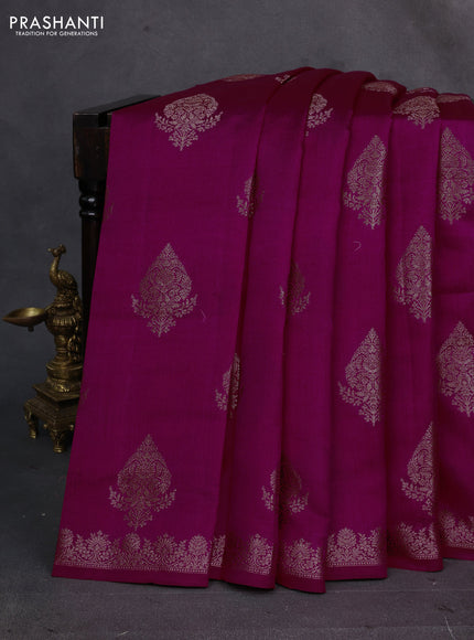 Magenta Pink Chiniya Silk - Buttas