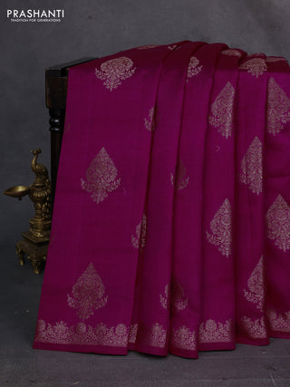 Magenta Pink Chiniya Silk - Buttas