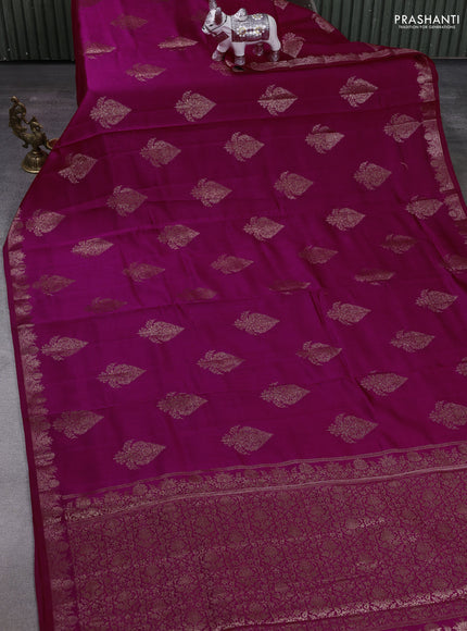 Magenta Pink Chiniya Silk - Buttas