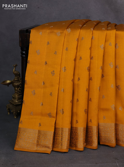 Mustard Chiniya Silk - Buttas