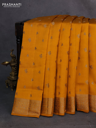 Mustard Chiniya Silk - Buttas