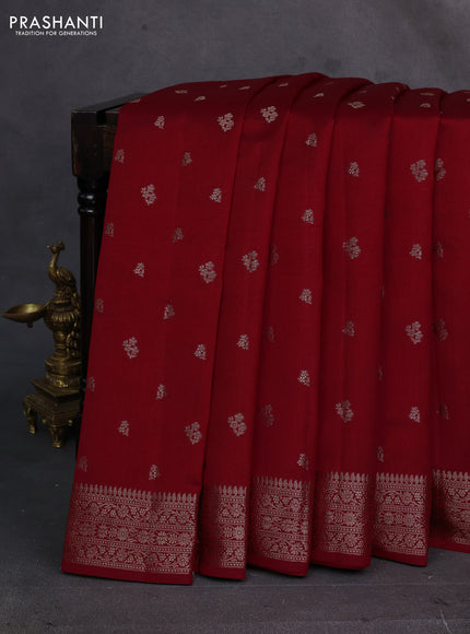 Red Chiniya Silk - Buttas